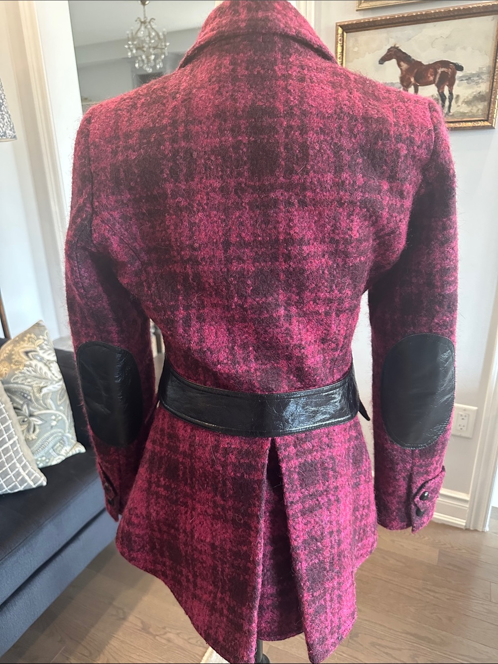 Smythe equestrian Plaid Tailored Wool-Blend Blazer - Picture 5 of 13